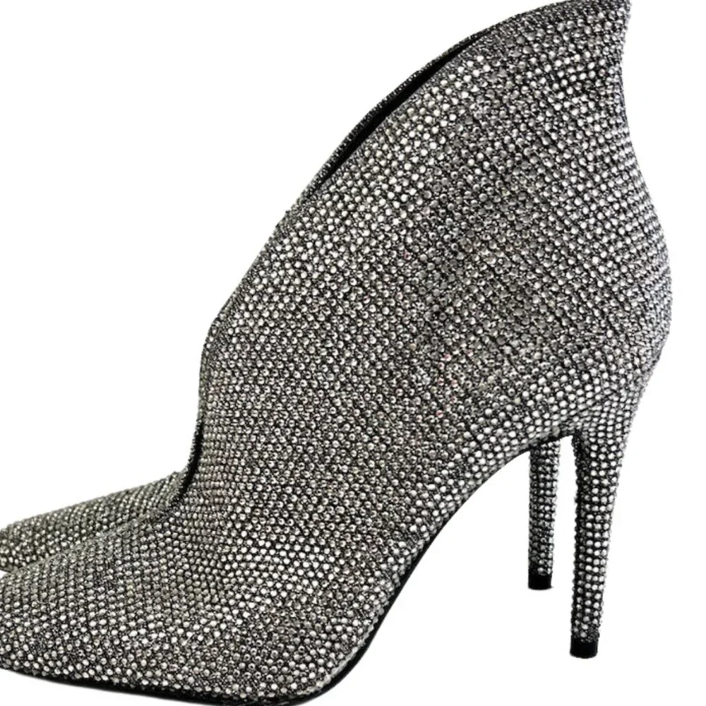 Pointed Toe Rhinestone Bootie - Picture 2 of 3